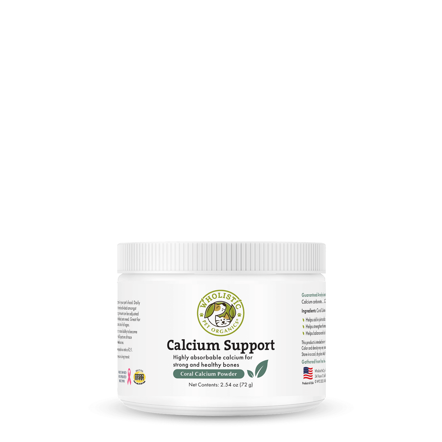 Wholistic Pet Organics Sea Coral Calcium Support Wholistic Pet Organics Sea Coral Calcium Support