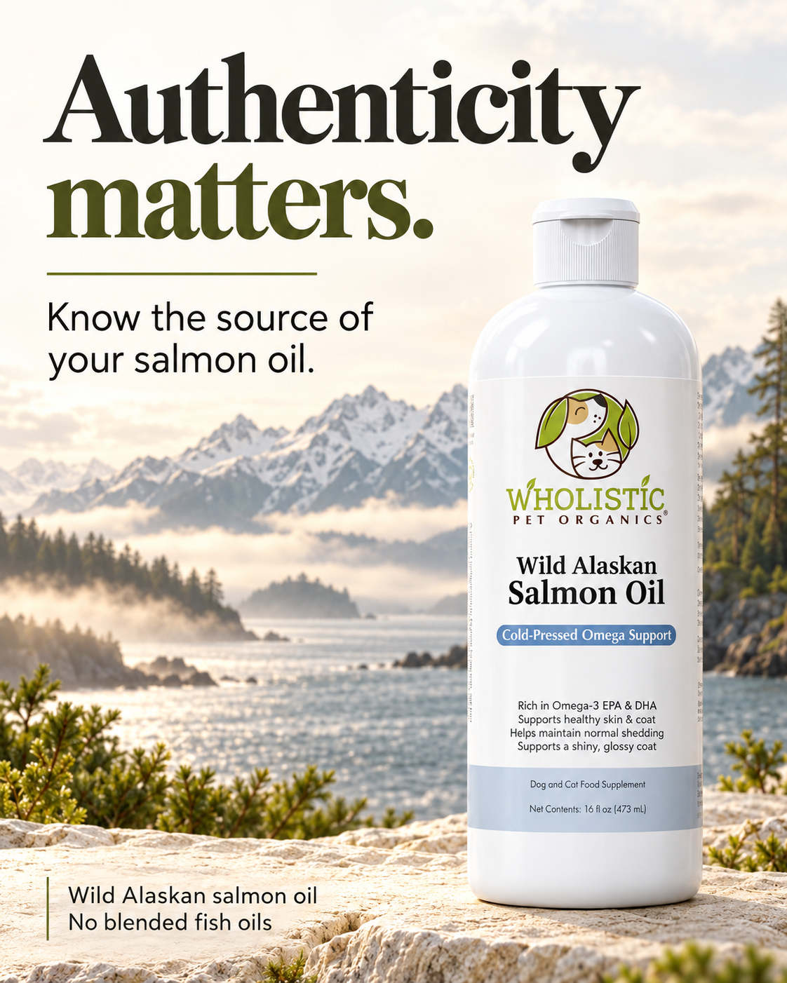 Wild Alaskan salmon oil campaign image