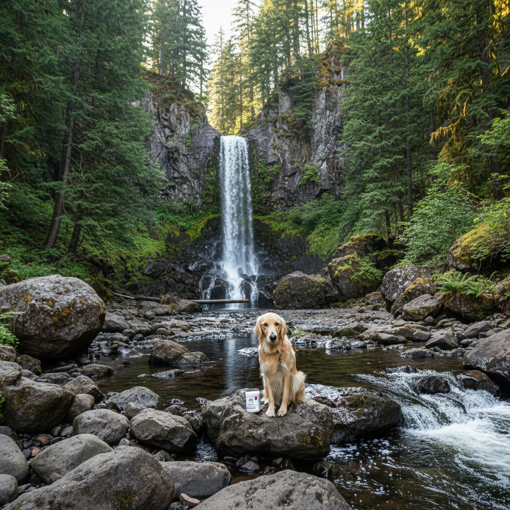 Active dog Alani outdoors representing Wholistic Pet Organics joint supplements that help maintain mobility, flexibility, and comfort.