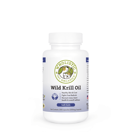 Wholistic Pet Organics Krill Oil Soft Gels 200 count front